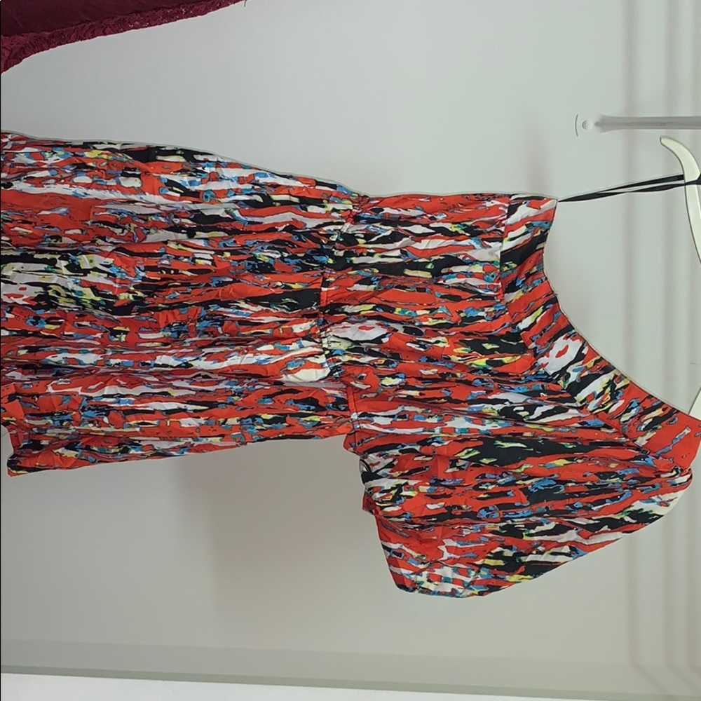 Asymmetrical, off the shoulder dress